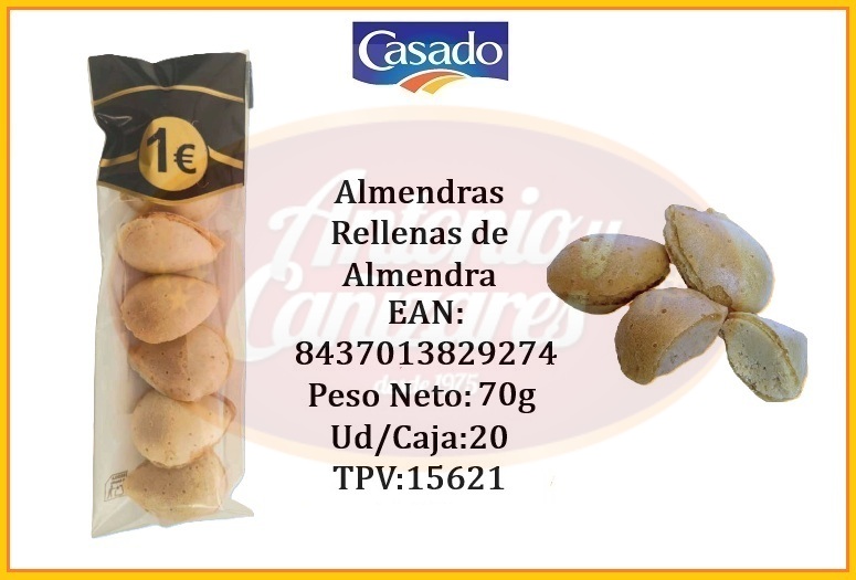 Almendras rellenas almendra 70g Casado 26 - Antonio y Cañizares